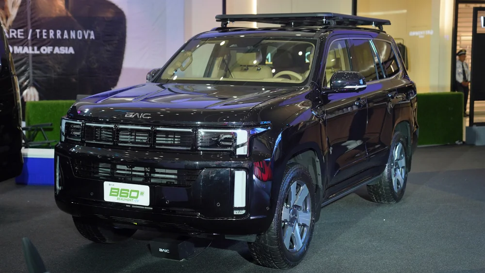 The BAIC B60e Beaumont rEV 4x4 displayed at the UAAGI On the Move 2026 event.